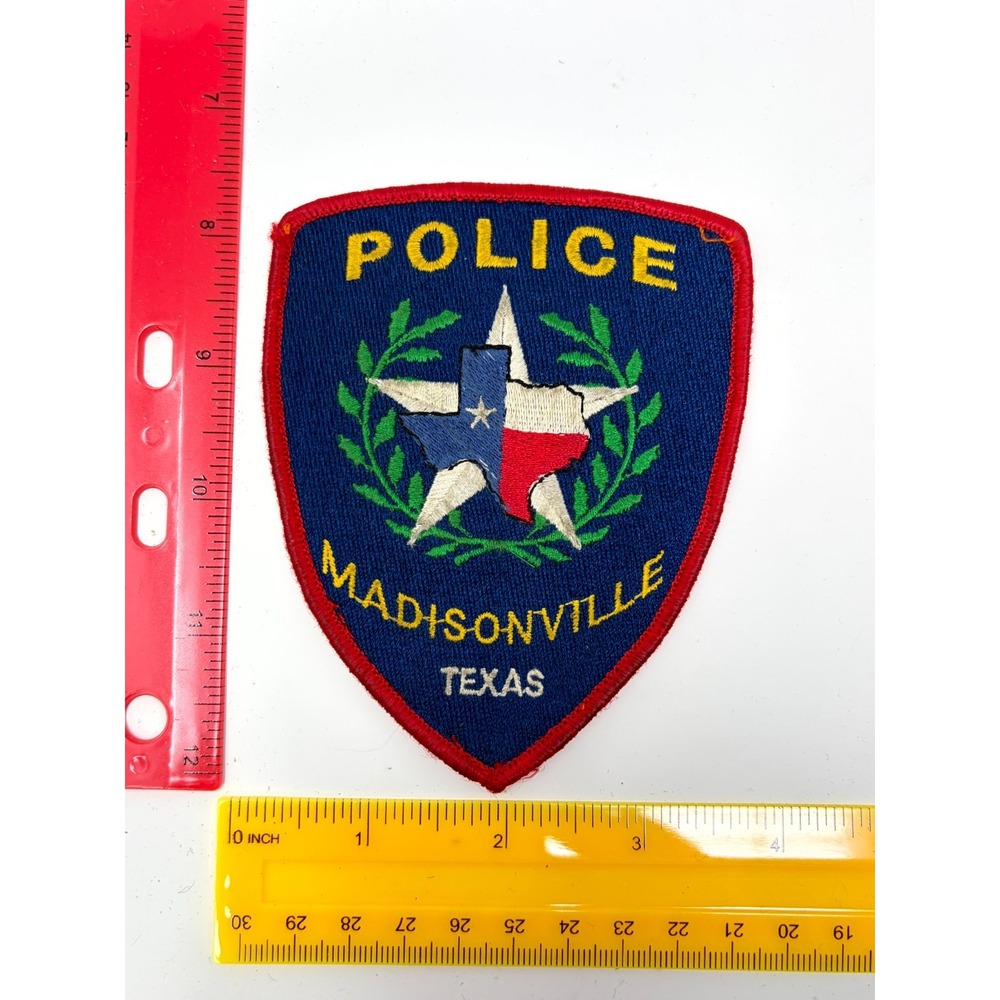 Madisonville Texas TX Embroidered Police Department Shoulder Patch